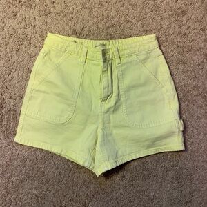 Universal thread highest rise midi yellow shorts